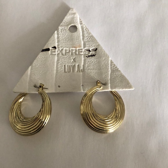Luv Aj Jewelry - Express x LUV AJ wave gold hoop earrings